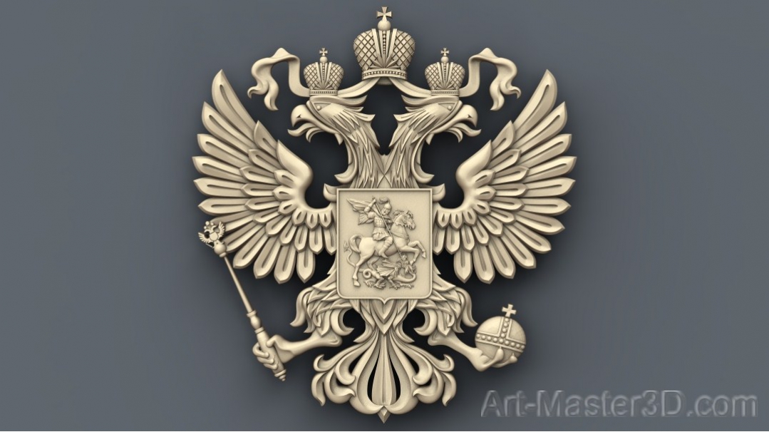 3d модель герба россии